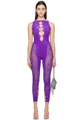 Poster Girl Purple Rhinestoned Janice Jumpsuit