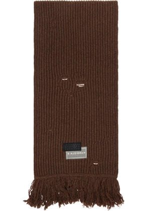 MM6 Maison Margiela Brown Wool Scarf