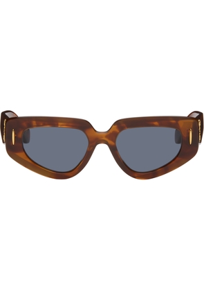 LOEWE Brown Small Butterfly Screen Sunglasses