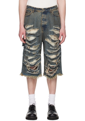 424 Blue Big Daddy Denim Shorts