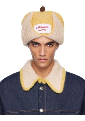 Charles Jeffrey LOVERBOY Yellow Mohair Chunky Banana Beanie
