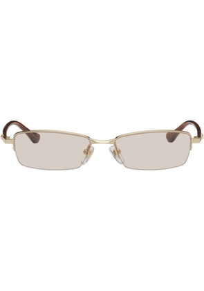 BONNIE CLYDE Gold & Brown Lucky Star Sunglasses