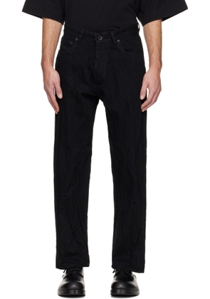 Studio Nicholson Black Seb Crinkle Denim Jeans