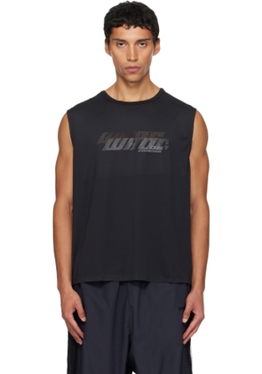 Alexander Wang Black Graphic Logo Muscle Tank Top