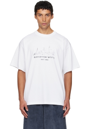 Alexander Wang White Graphic Short Sleeve T-shirt