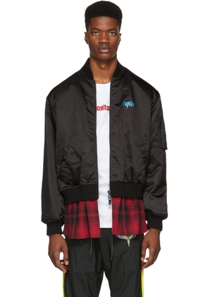 Marcelo Burlon County of Milan Black 'Cupido' Bomber Jacket