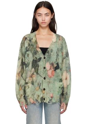 R13 Green Boyfriend Cardigan