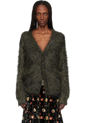 R13 Green Boyfriend Cardigan