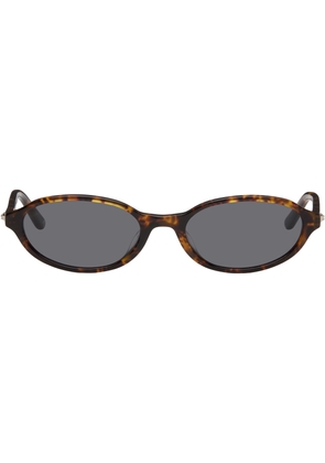 BONNIE CLYDE Brown Oval Baby Sunglasses