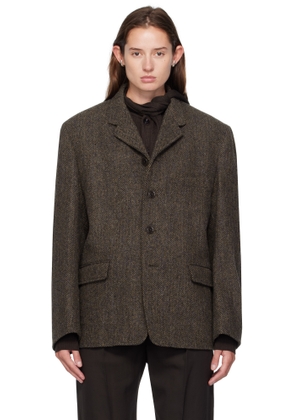 LEMAIRE Brown Boxy Tailored Blazer