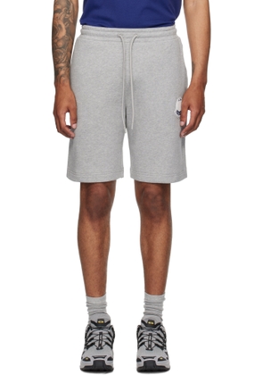 Moncler Gray Logo Patch Cotton Shorts