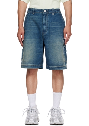 VETEMENTS Blue Hip-Hop Denim Cargo Shorts
