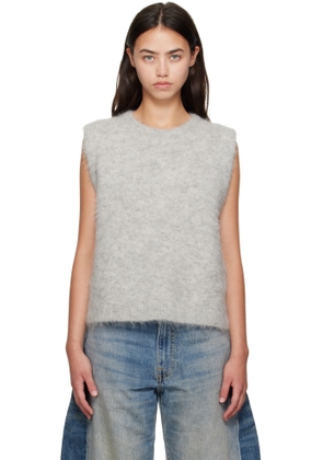 R13 Gray Deep Armhole Vest