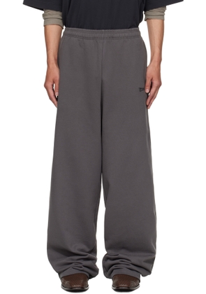 VETEMENTS Gray Boxing Logo Baggy Sweatpants