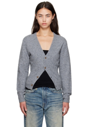 R13 Gray Split Hem Cardigan