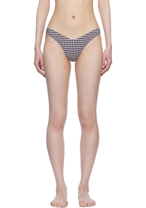Frankies Bikinis Black & White Enzo Gingham Cheeky Bikini Bottom