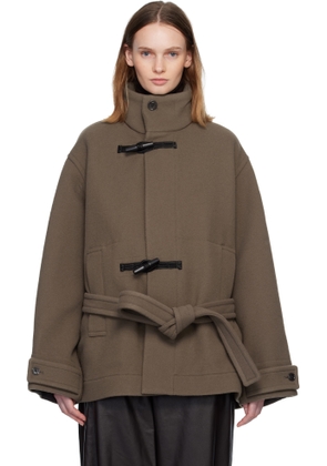LEMAIRE Taupe Short Duffle Coat