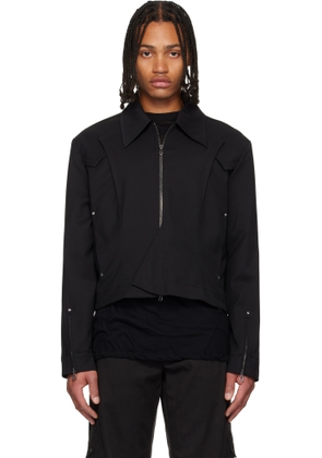 Kiko Kostadinov Black Kraner Cropped Blouson Jacket