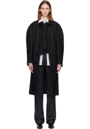 LEMAIRE Gray Raglan Sleeve Coat