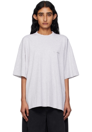 VETEMENTS Gray Logo Regular T-shirt