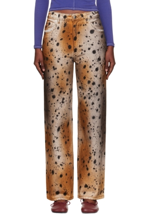 Eckhaus Latta Tan & Beige Wide Leg Jeans