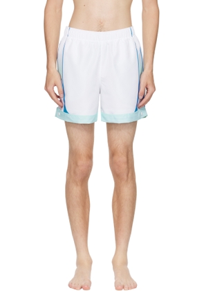 Casablanca Blue & White Logo Swim Shorts