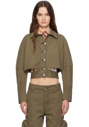 Eckhaus Latta Khaki Ellipse Denim Jacket