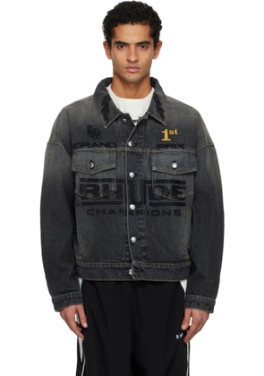 Rhude Black Tire Trucker Denim Jacket