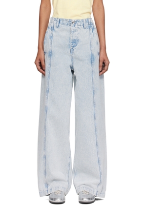 YMC Blue Displaced Seam Jeans