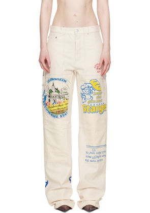 Marine Serre Beige Regenerated Tote Bags Workwear Trousers