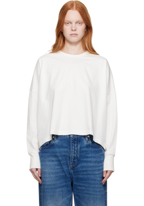 Studio Nicholson White Loop Long Sleeve T-shirt