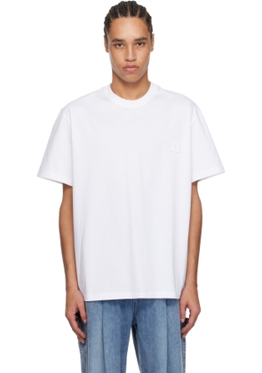 WOOYOUNGMI White 3D Coral Back Logo T-shirt