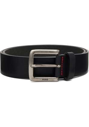 Hugo Black Vegetable-Tanned Belt