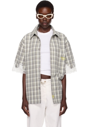 Martine Rose SSENSE Exclusive Gray Lace Shirt