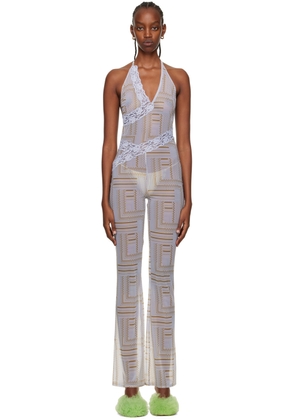 VAILLANT SSENSE Exclusive Blue Sheer Jumpsuit