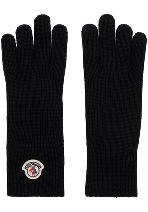 Moncler Black Wool Gloves