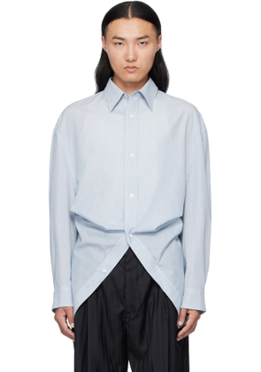 Hed Mayner Blue Modified Shirt