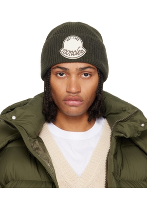 Moncler Green Virgin Wool Beanie