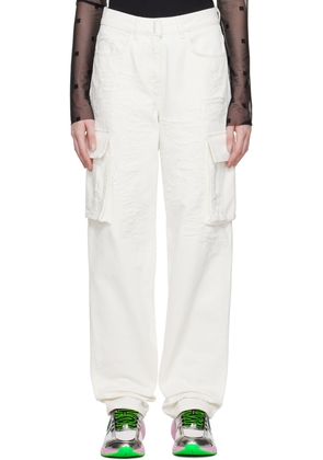 Givenchy White Oversized Cargo Pants