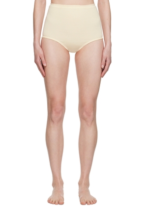 Talia Byre Off-White Raw Edge Briefs