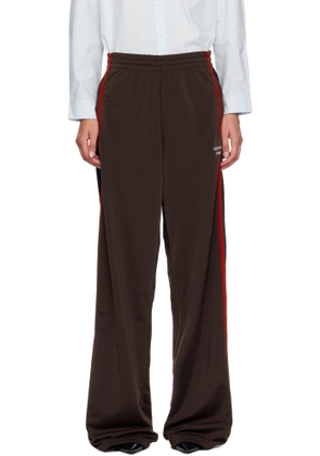 Martine Rose Brown Wide Leg Track Pants