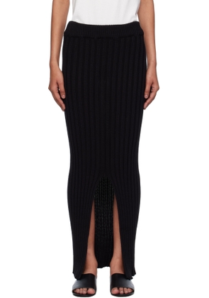 Baserange Black Macau Midi Skirt