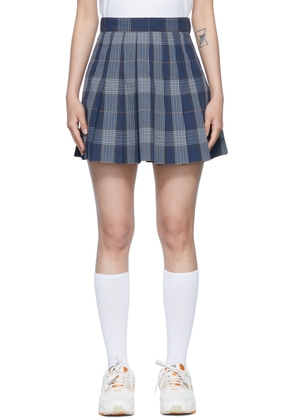 BAPE Navy Polyester Mini Skirt