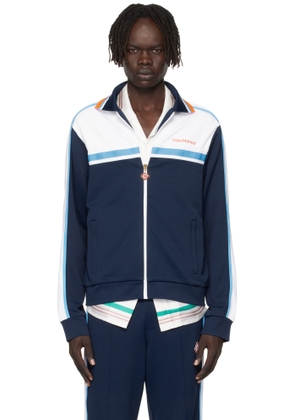 Casablanca Navy & White Pique Track Jacket