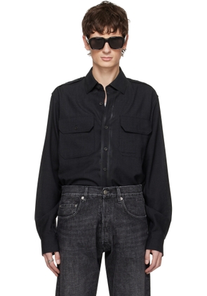 Maison Margiela Black Long-Sleeved Shirt