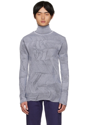 Carlota Barrera Gray Psychedelic Turtleneck