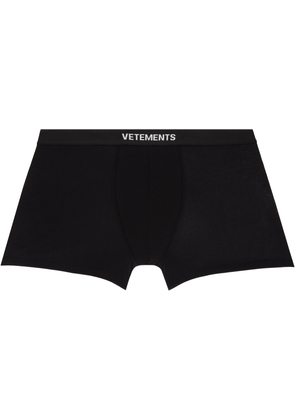 VETEMENTS Black Logo Boxer Briefs