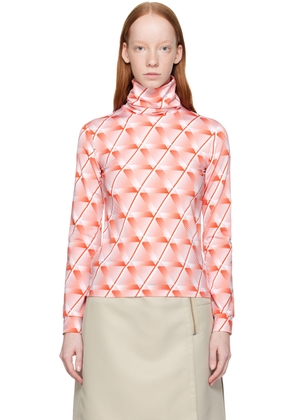 Meryll Rogge Pink Printed Turtleneck