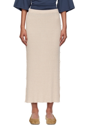 Baserange Beige Franca Midi Skirt