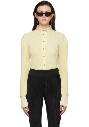 Atlein Yellow Polyester Shirt